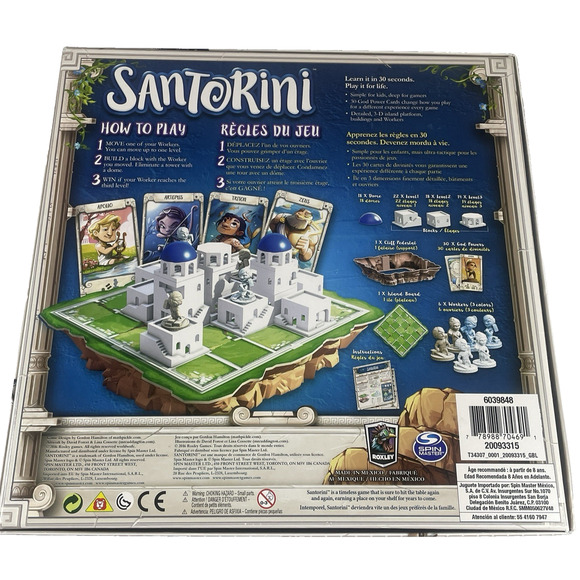 Santorini Strategy Board Building Game Spin Master 2-4 Players Age 8+ COMPLETE - Picture 2 of 5